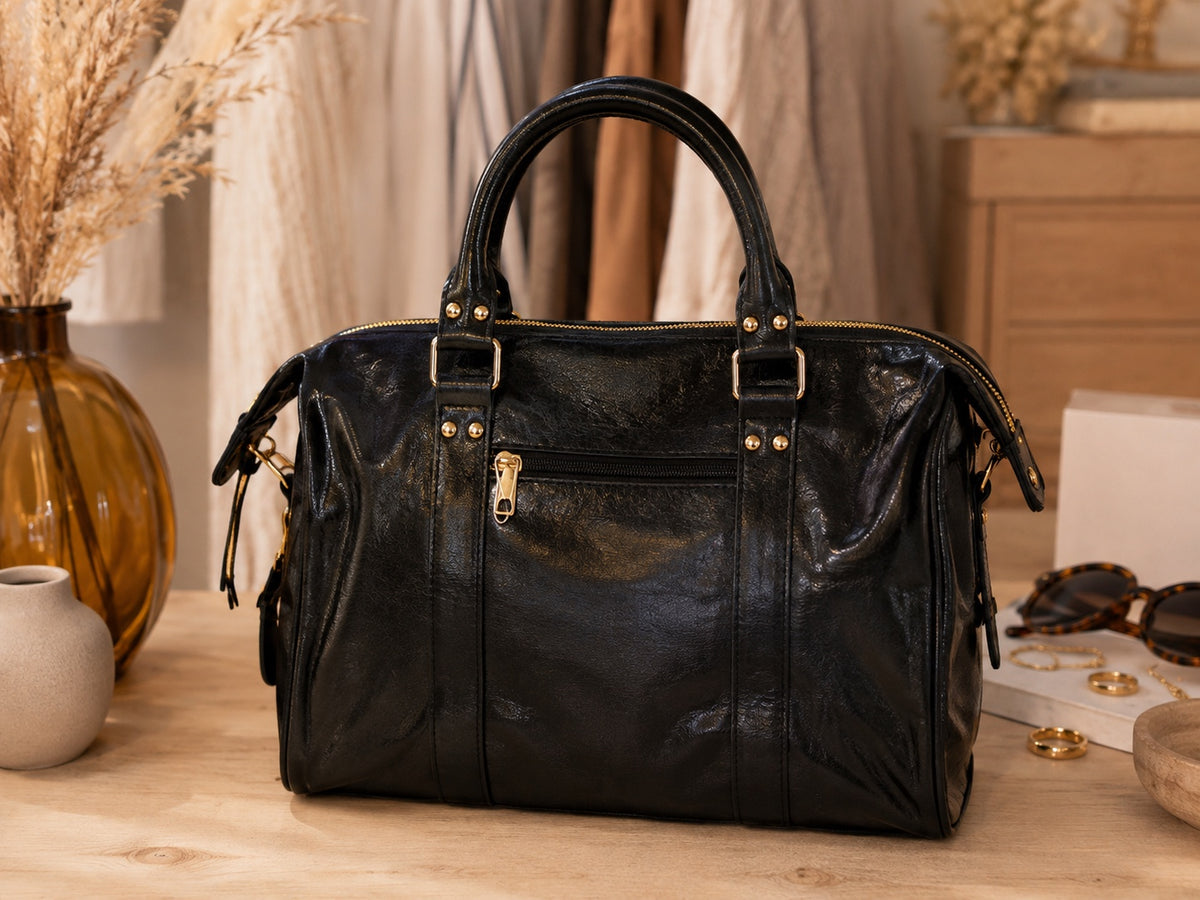 Sac Romy noir grand format vue dos