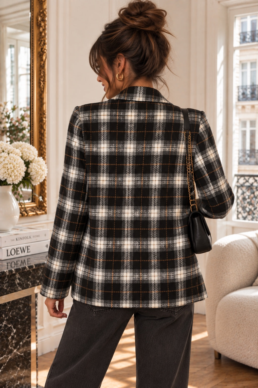 BLAZER AMELIA à carreaux - vue de dos