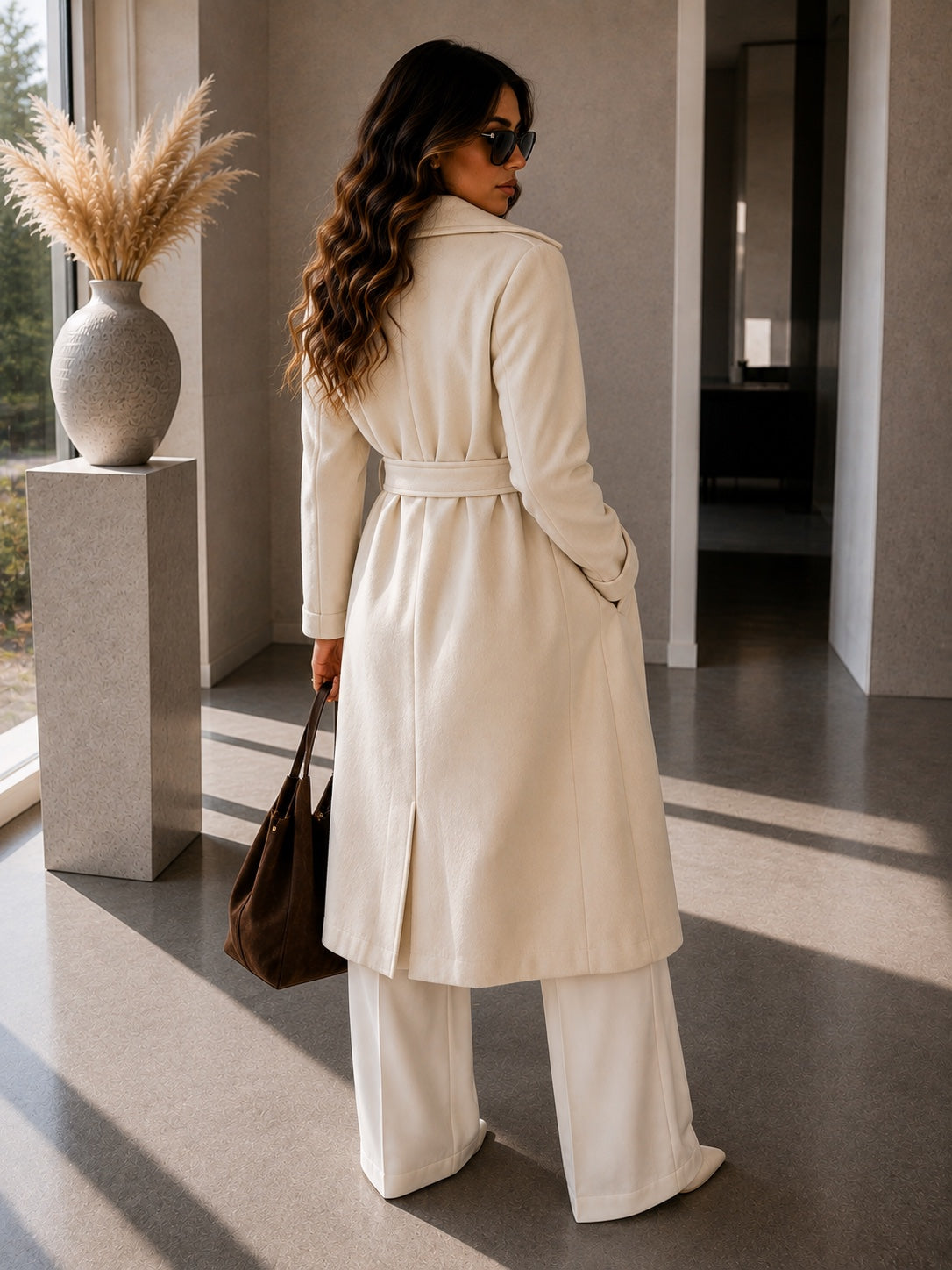 MANTEAU LAURE beige - vue de dos