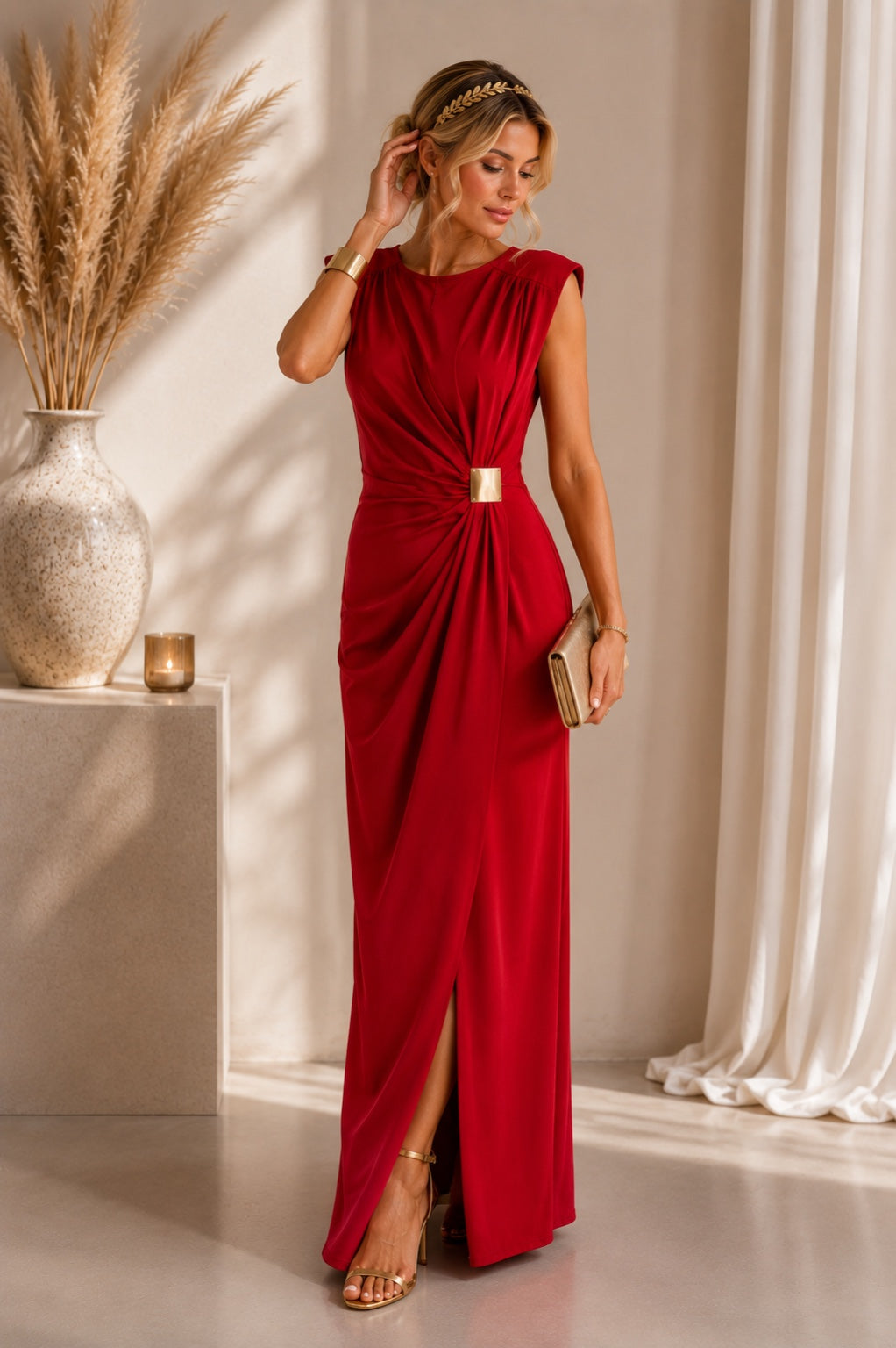 Robe Laly rouge - vue de face