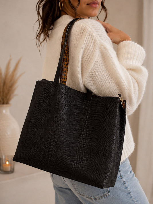 SAC BOLLY - face noire réversible
