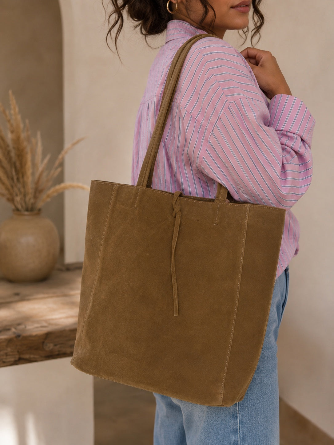 Sac HE2MA beige porté