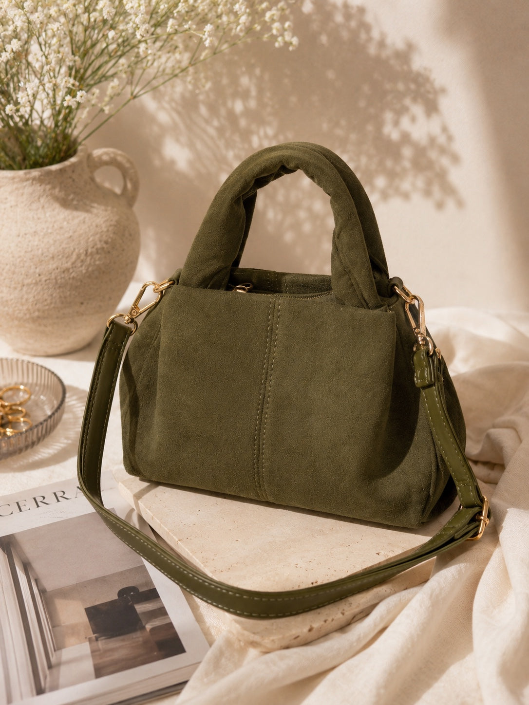 SAC NINA kaki détail