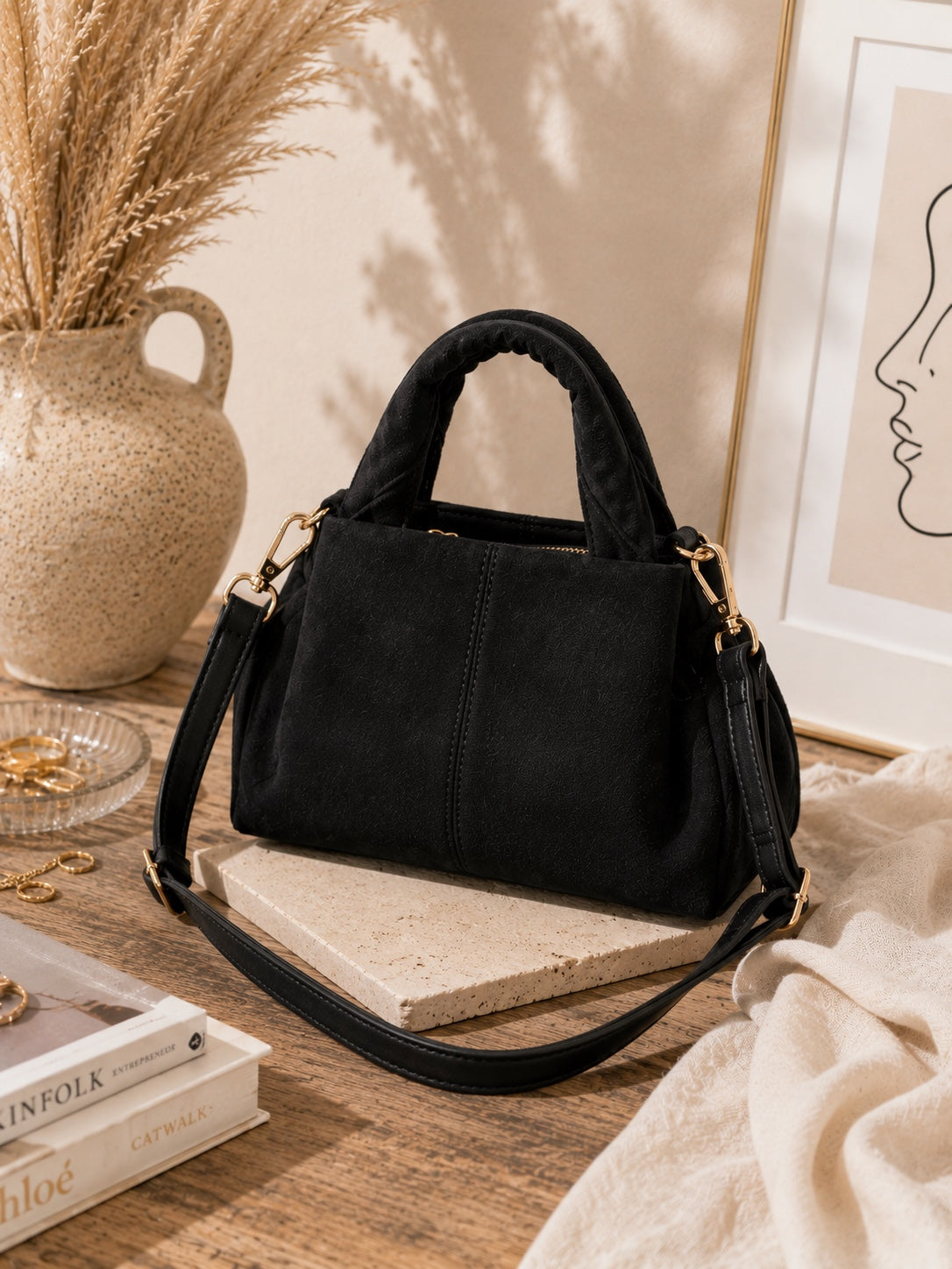 SAC NINA noir détail