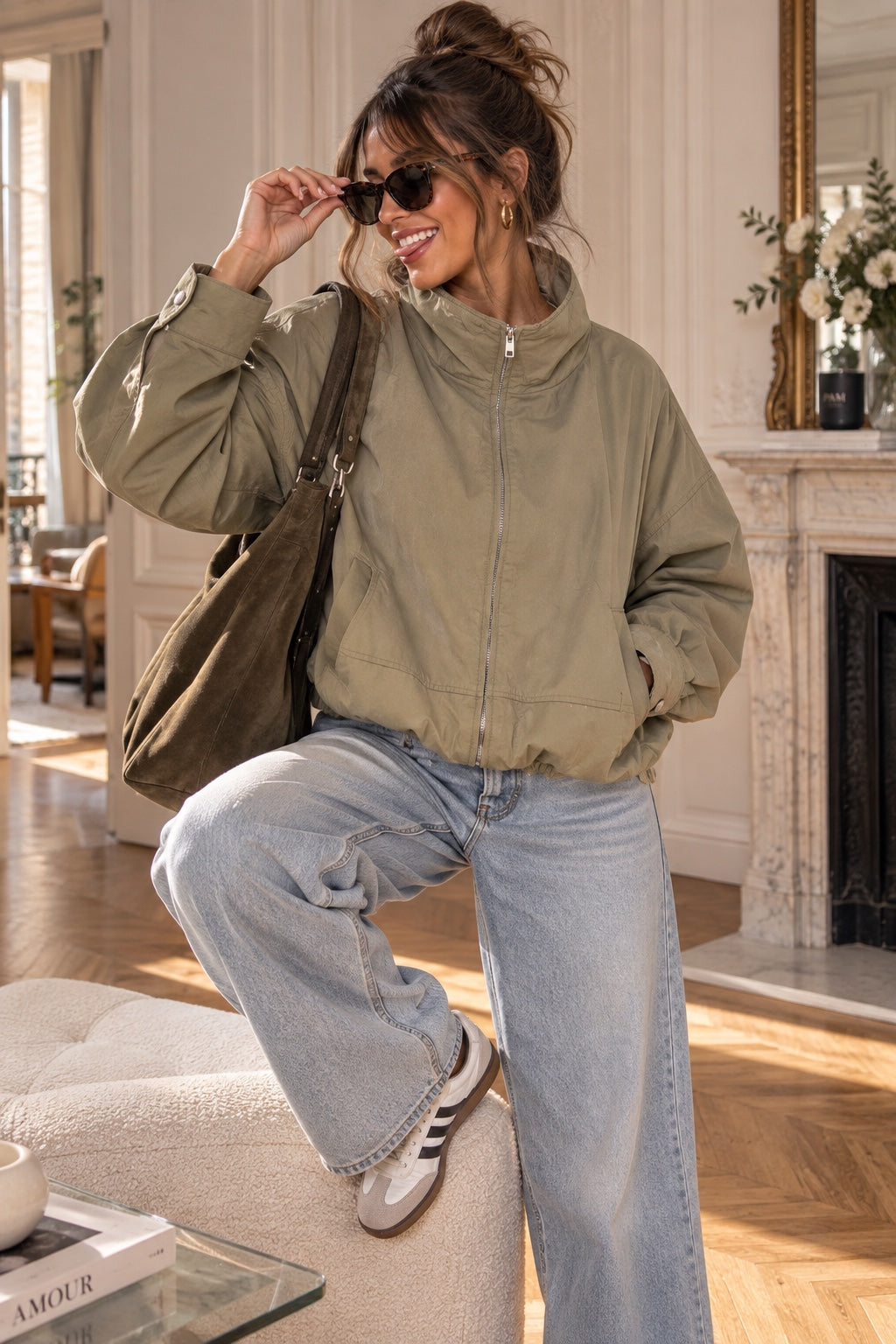 Veste EVA kaki portée