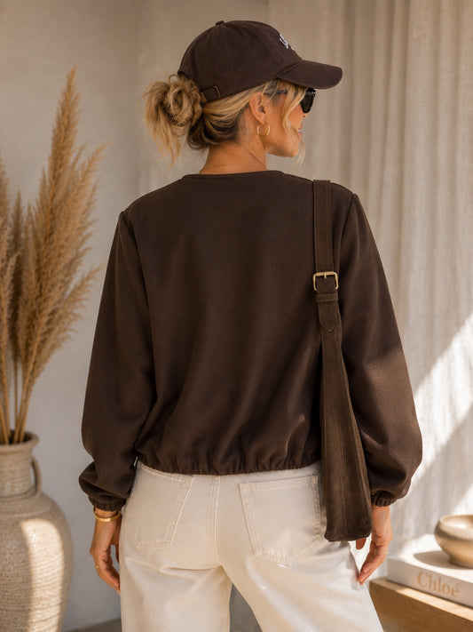 Veste Lilia brune vue dos