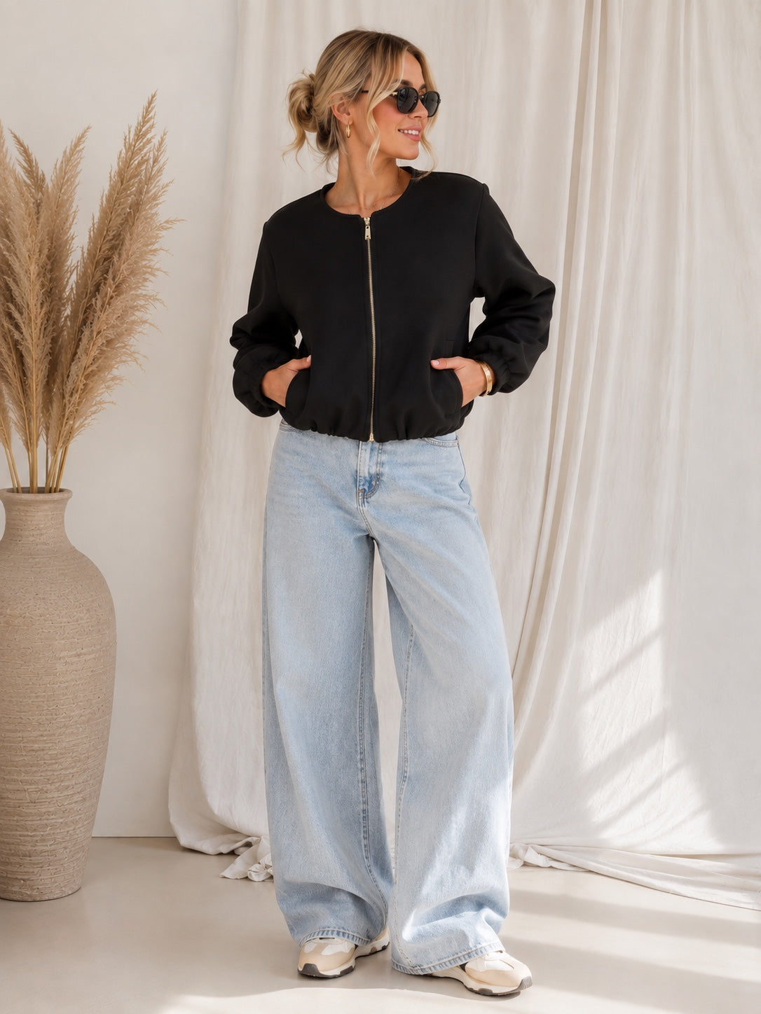 Veste Lilia noire portée
