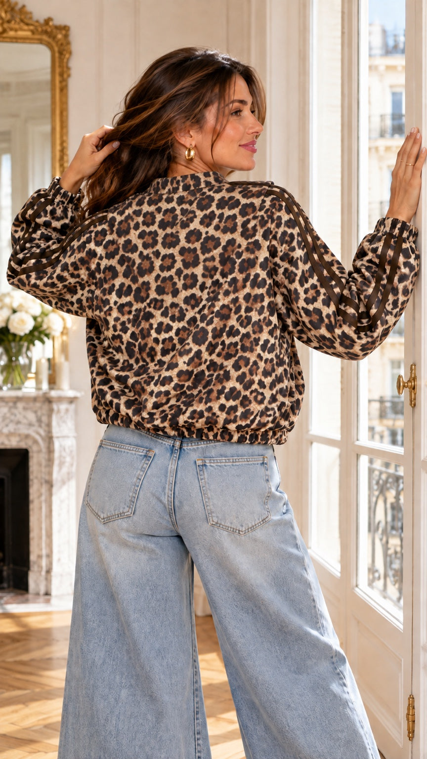 Veste Maeva imprimé léopard - vue de dos