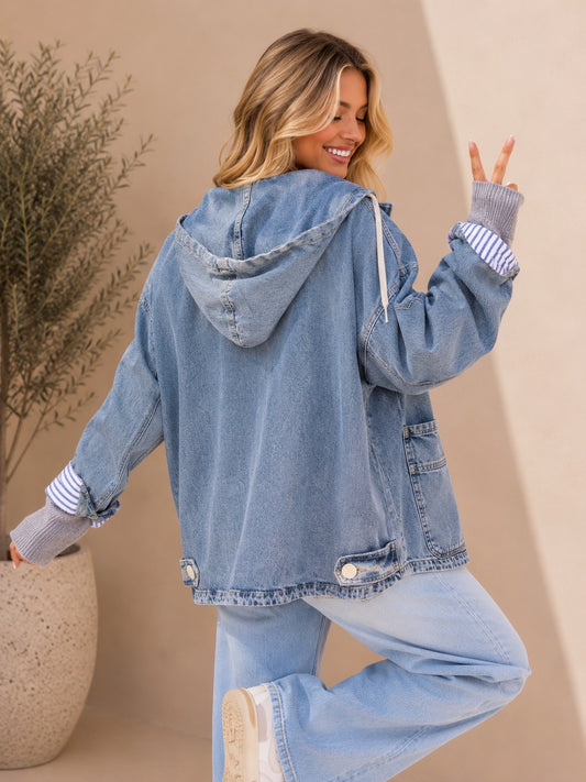 VESTE MALIA en jean avec capuche - vue de dos