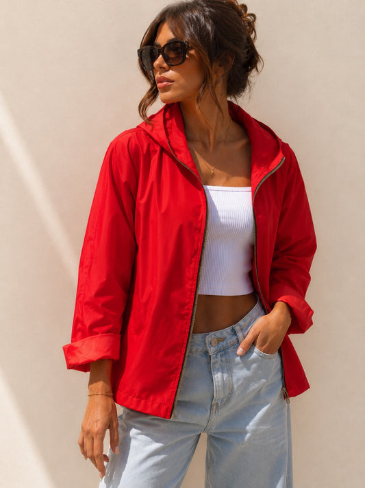 Veste Paula rouge - vue de face